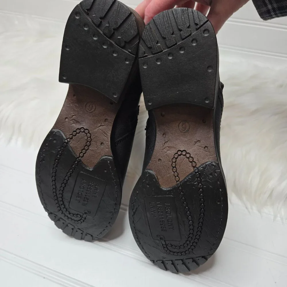 Luichiny Black Vegan Leather Moto Boots Women's "Mara Beth" Size 6 New In Box - Picture 7 of 10